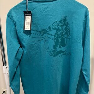 Vineyard Vines Blue Long Sleeve Hockey Tee